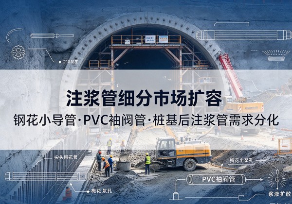 宜兴注浆管细分市场扩容，隧道钢花小导管、PVC 袖阀管、桩基后注浆管需求分化